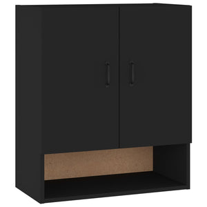 vidaXL Wandschrank Schwarz 60x31x70 cm Holzwerkstoff