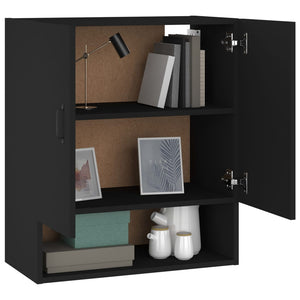 vidaXL Wandschrank Schwarz 60x31x70 cm Holzwerkstoff