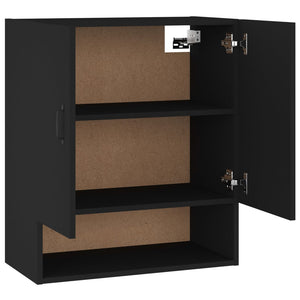 vidaXL Wandschrank Schwarz 60x31x70 cm Holzwerkstoff