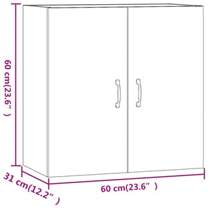 vidaXL Wandschrank Schwarz 60x31x60 cm Holzwerkstoff