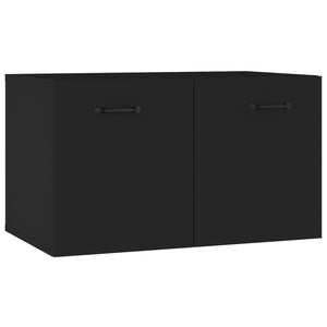 vidaXL Wandschrank Schwarz 60x36,5x35 cm Holzwerkstoff