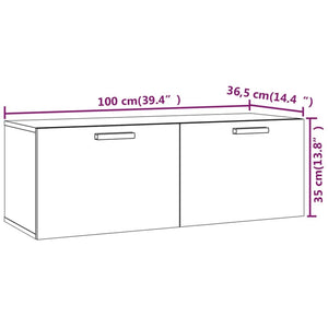 vidaXL Wandschrank Weiß 100x36,5x35 cm Holzwerkstoff