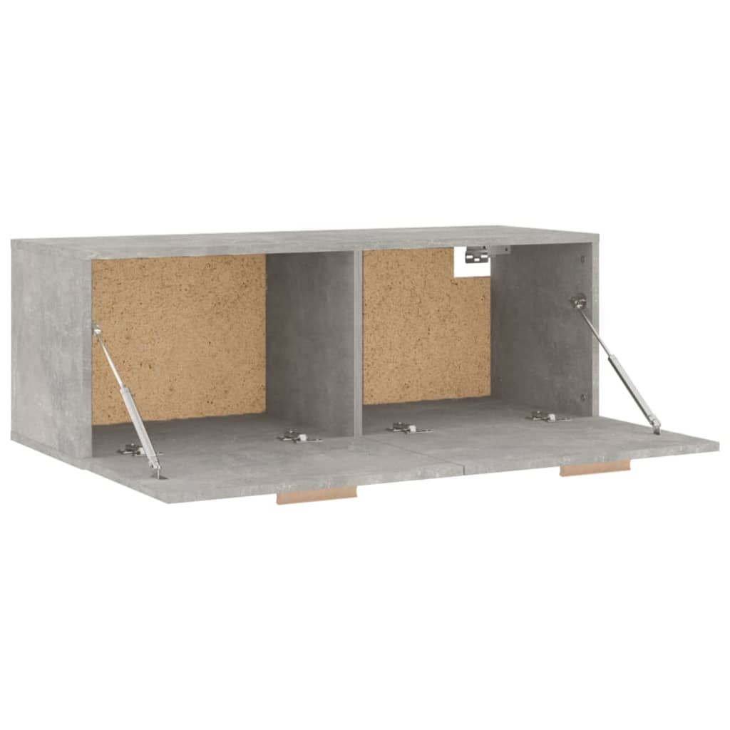 vidaXL Wandschrank Betongrau 100x36,5x35 cm Holzwerkstoff