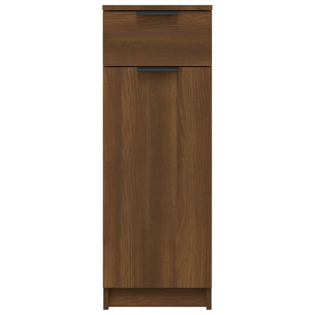 vidaXL Badezimmerschrank Braun Eiche 32x34x90 cm Holzwerkstoff