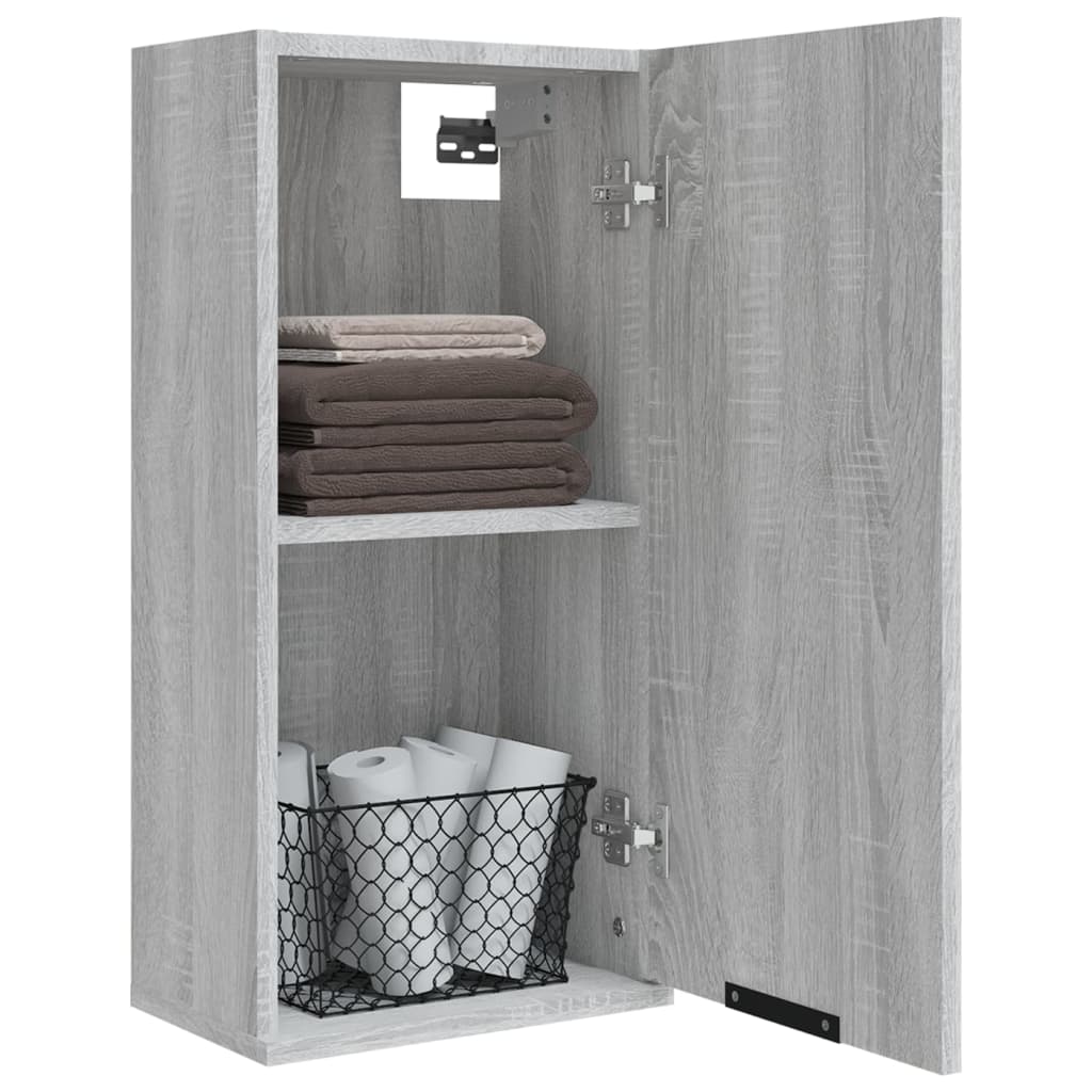 Wand-Badschrank Grau Sonoma 32x20x67 cm Stilecasa