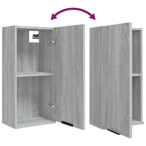 Wand-Badschrank Grau Sonoma 32x20x67 cm Stilecasa