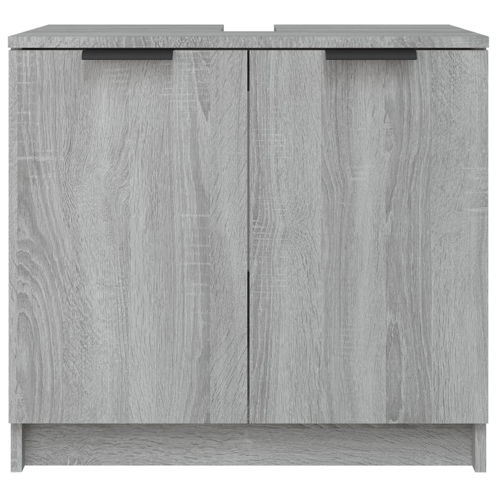 vidaXL Badezimmerschrank Grau Sonoma 64,5x33,5x59 cm Holzwerkstoff