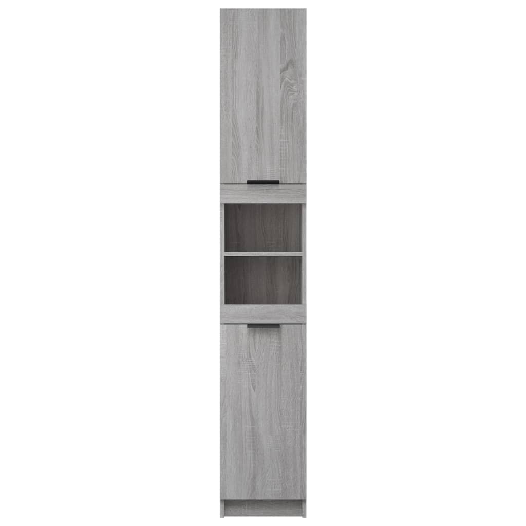 Badschrank Grau Sonoma 32x34x188,5 cm Holzwerkstoff Stilecasa