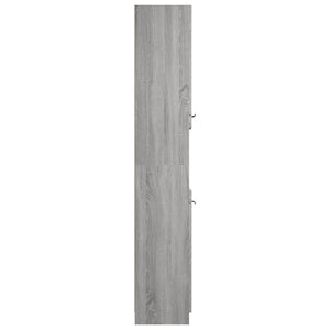 Badschrank Grau Sonoma 32x34x188,5 cm Holzwerkstoff Stilecasa