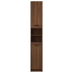 Badschrank Braun Eichen-Optik 32x34x188,5 cm Holzwerkstoff Stilecasa