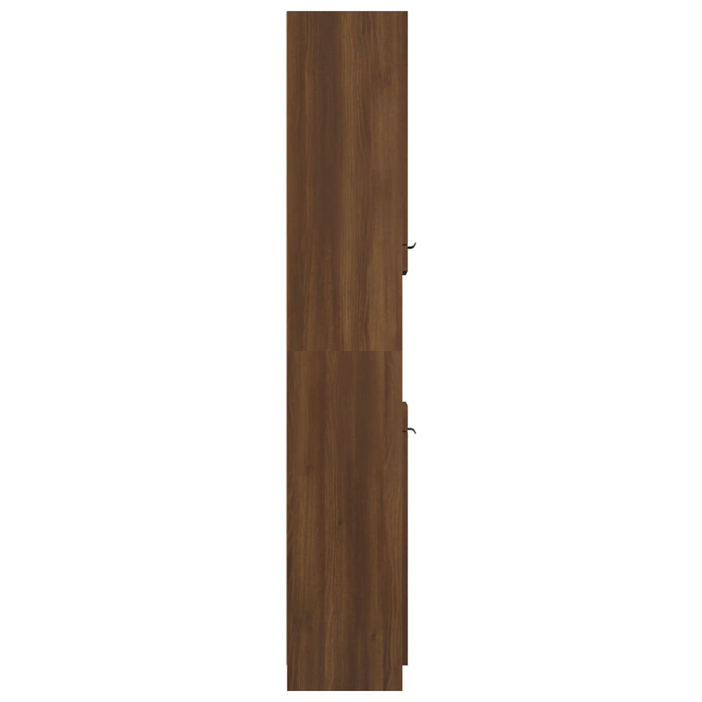 Badschrank Braun Eichen-Optik 32x34x188,5 cm Holzwerkstoff Stilecasa