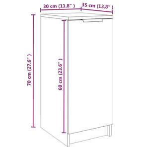 Schuhschrank Räuchereiche 30x35x70 cm Holzwerkstoff