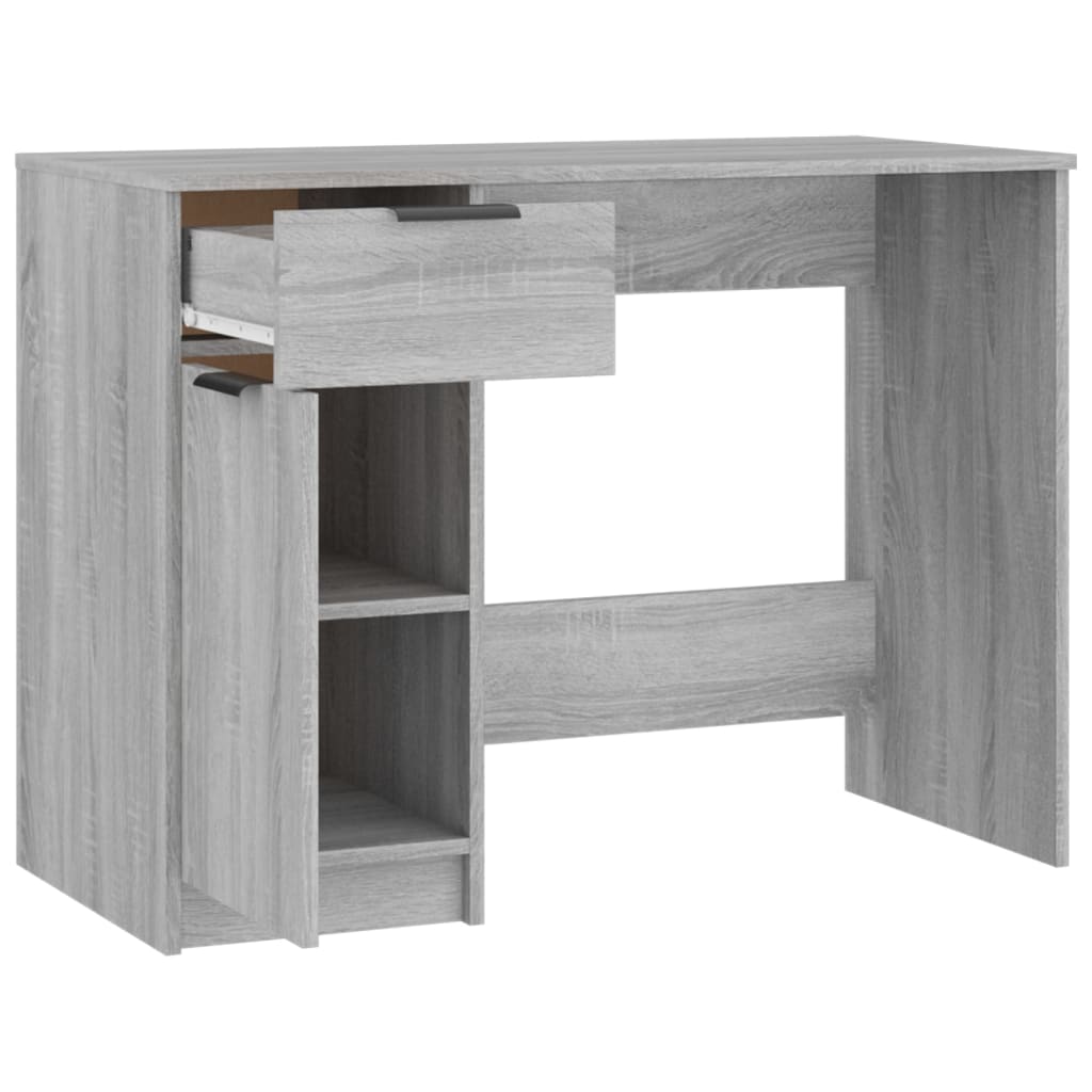 Schreibtisch Grau Sonoma 100x50x75 cm Holzwerkstoff Stilecasa