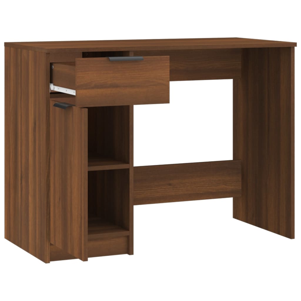 vidaXL Schreibtisch Braun Eichen-Optik 100x50x75 cm Holzwerkstoff