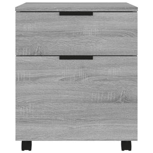 vidaXL Mobiler Aktenschrank mit Rollen Grau Sonoma 45x38x54 cm