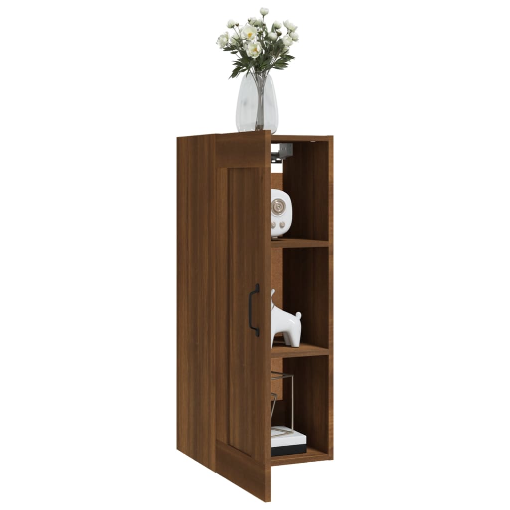 vidaXL Hängeschrank Braun Eichen-Optik 35x34x90 cm Holzwerkstoff