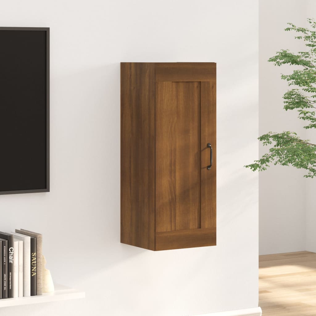 vidaXL Hängeschrank Braun Eichen-Optik 35x34x90 cm Holzwerkstoff