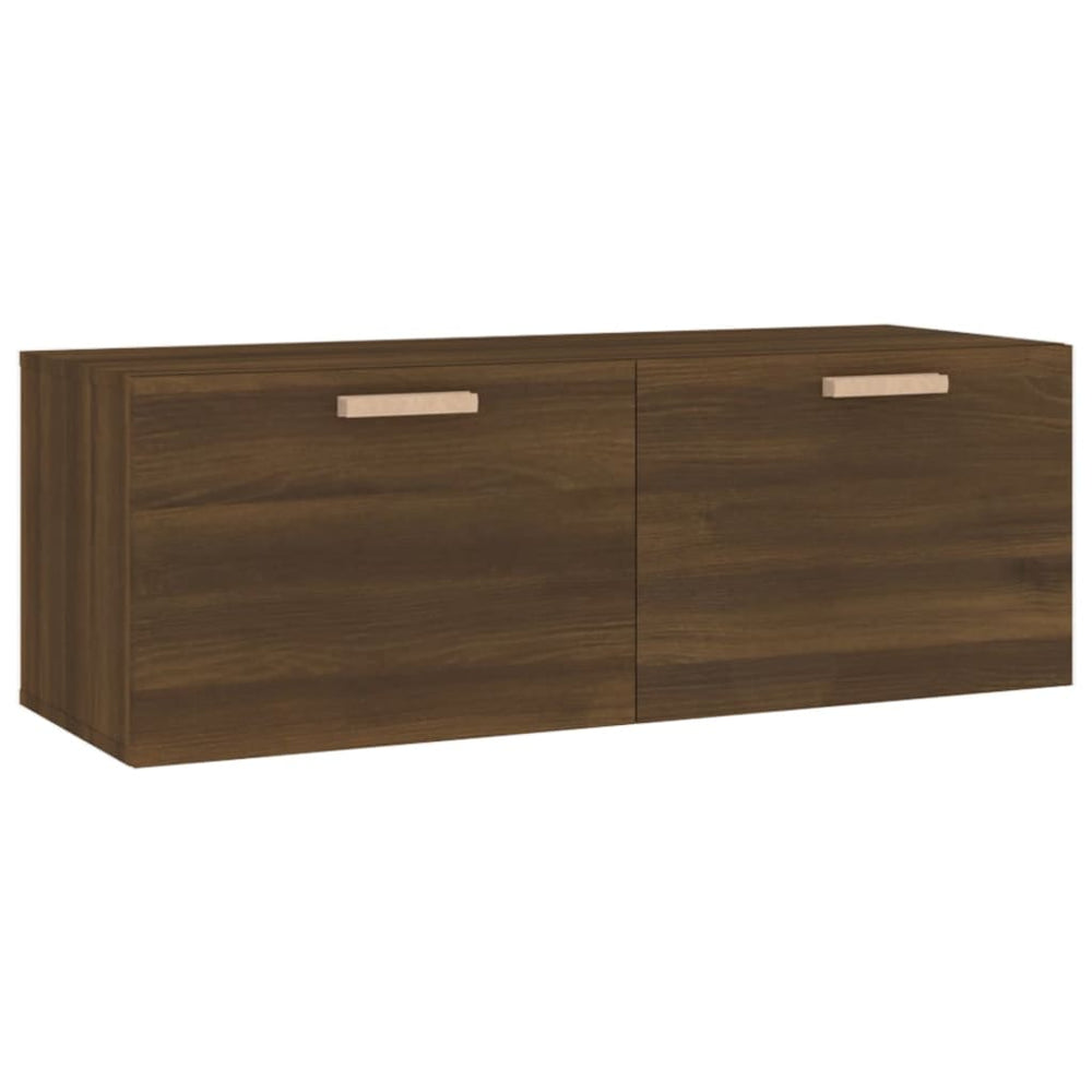 Wandschrank Braun Eichen-Optik 100x36,5x35 cm Holzwerkstoff Stilecasa