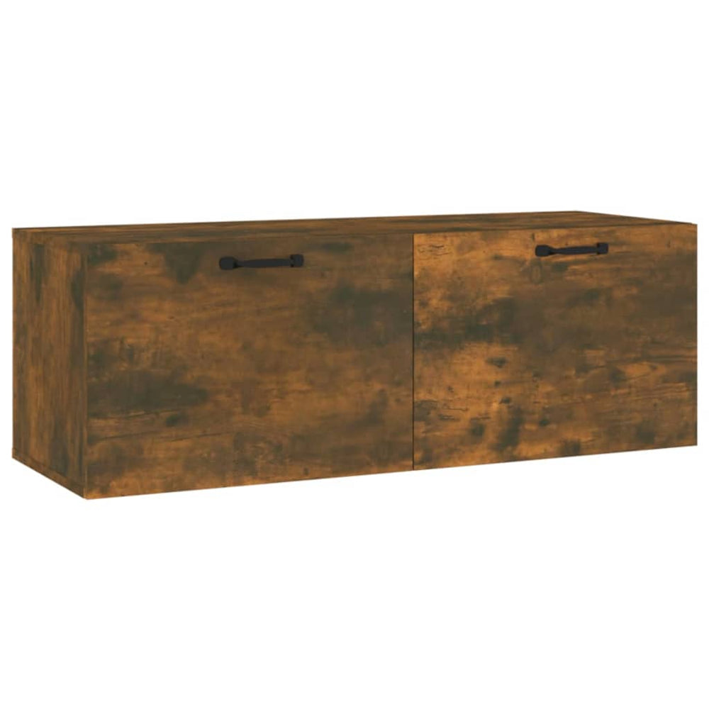 Wandschrank Räuchereiche 100x36,5x35 cm Holzwerkstoff Stilecasa