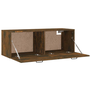 Wandschrank Räuchereiche 100x36,5x35 cm Holzwerkstoff Stilecasa