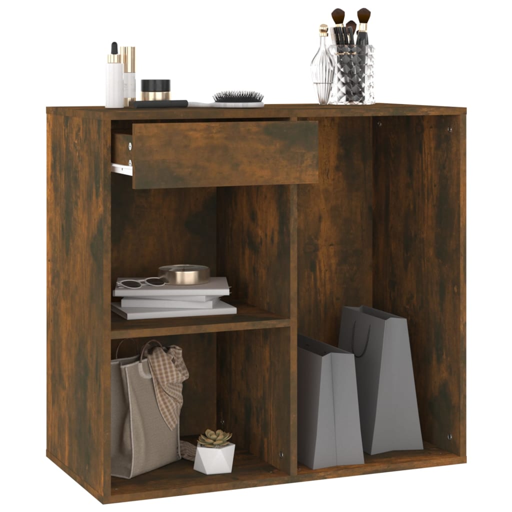 vidaXL Kosmetikschrank Räuchereiche 80x40x75 cm Holzwerkstoff