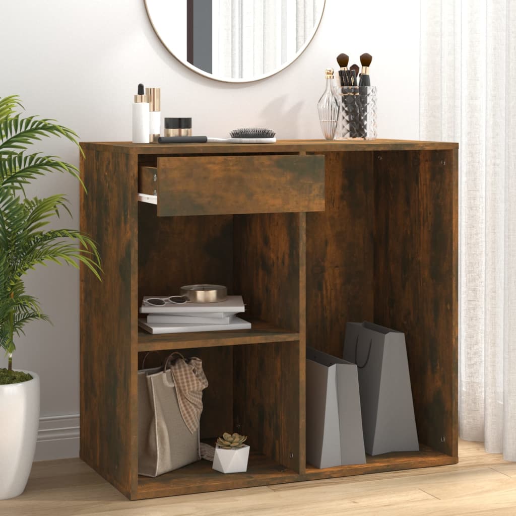 vidaXL Kosmetikschrank Räuchereiche 80x40x75 cm Holzwerkstoff