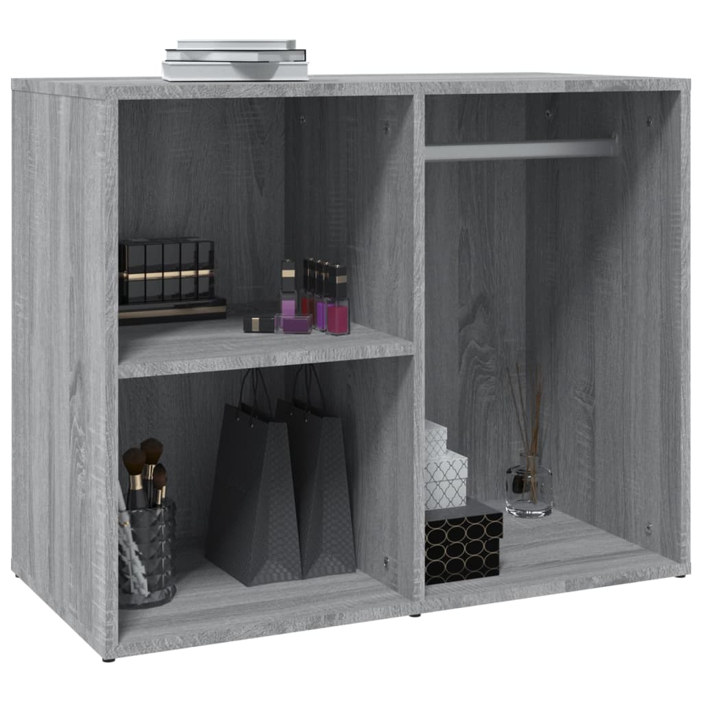 vidaXL Regal für Schminktisch Grau Sonoma 80x40x65 cm Holzwerkstoff