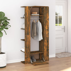 vidaXL Flurschrank Räuchereiche 97,5x37x99 cm Holzwerkstoff