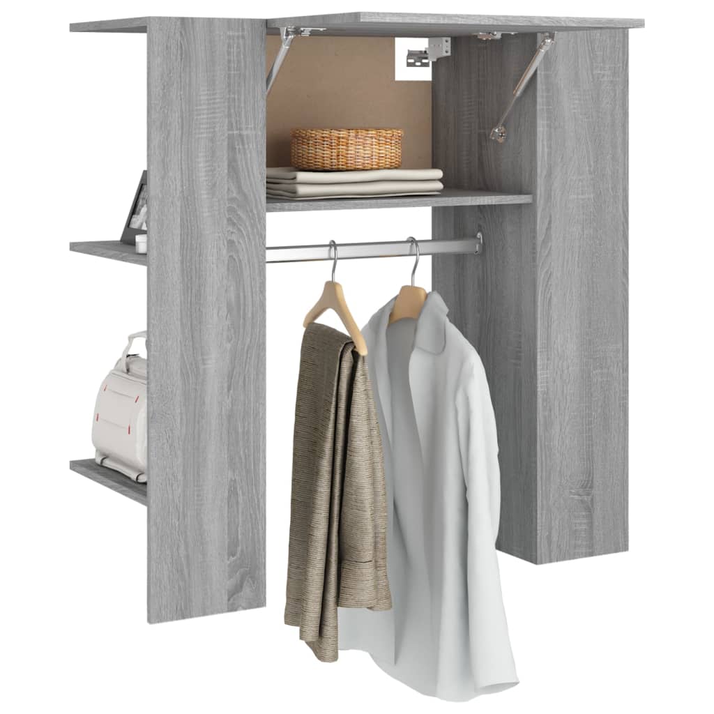 vidaXL Flurschrank Grau Sonoma 97,5x37x99 cm Holzwerkstoff