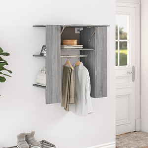 vidaXL Flurschrank Grau Sonoma 97,5x37x99 cm Holzwerkstoff