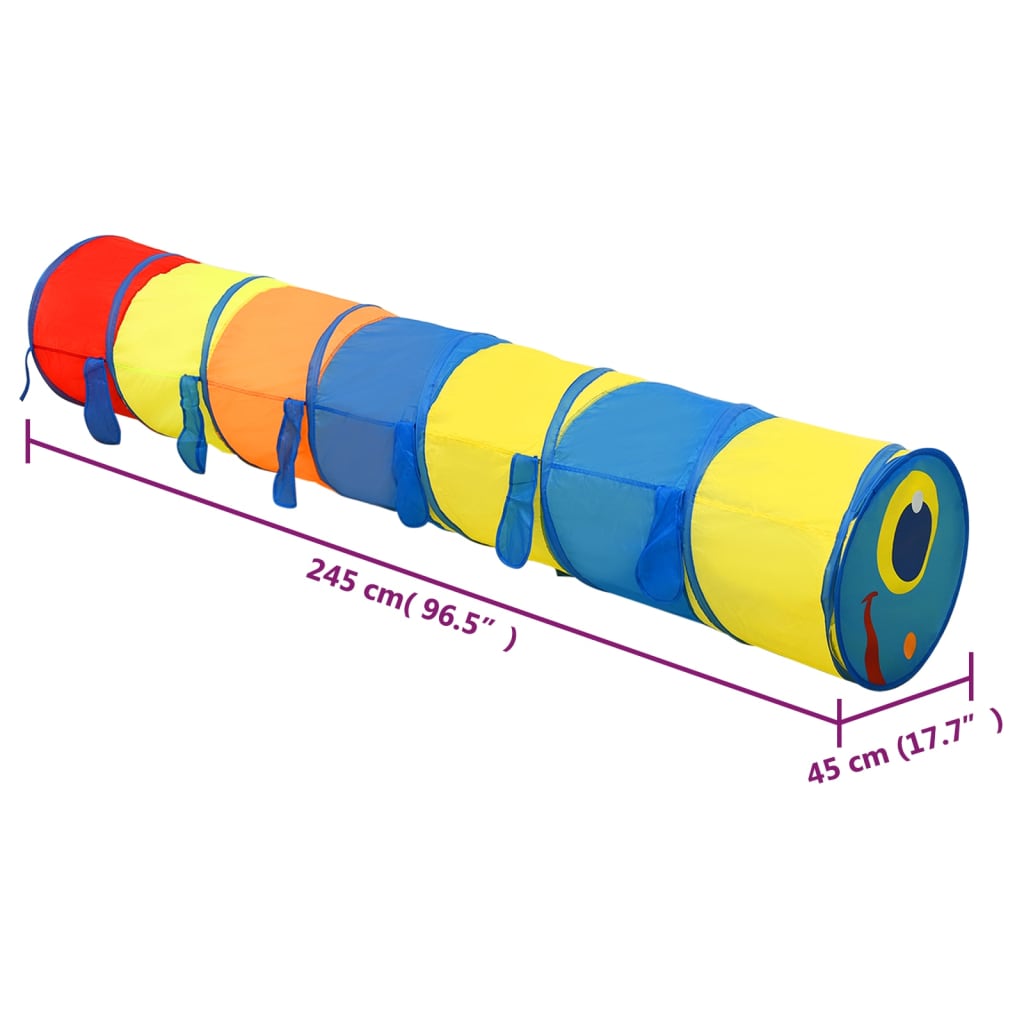 Spieltunnel für Kinder Mehrfarbig 245 cm Polyester