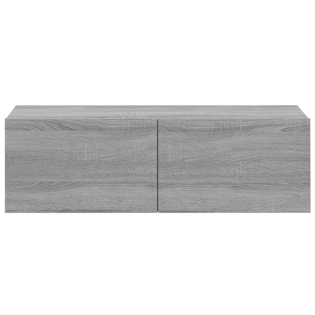 vidaXL TV-Wandschränke 4 Stk. Grau Sonoma 100x30x30 cm