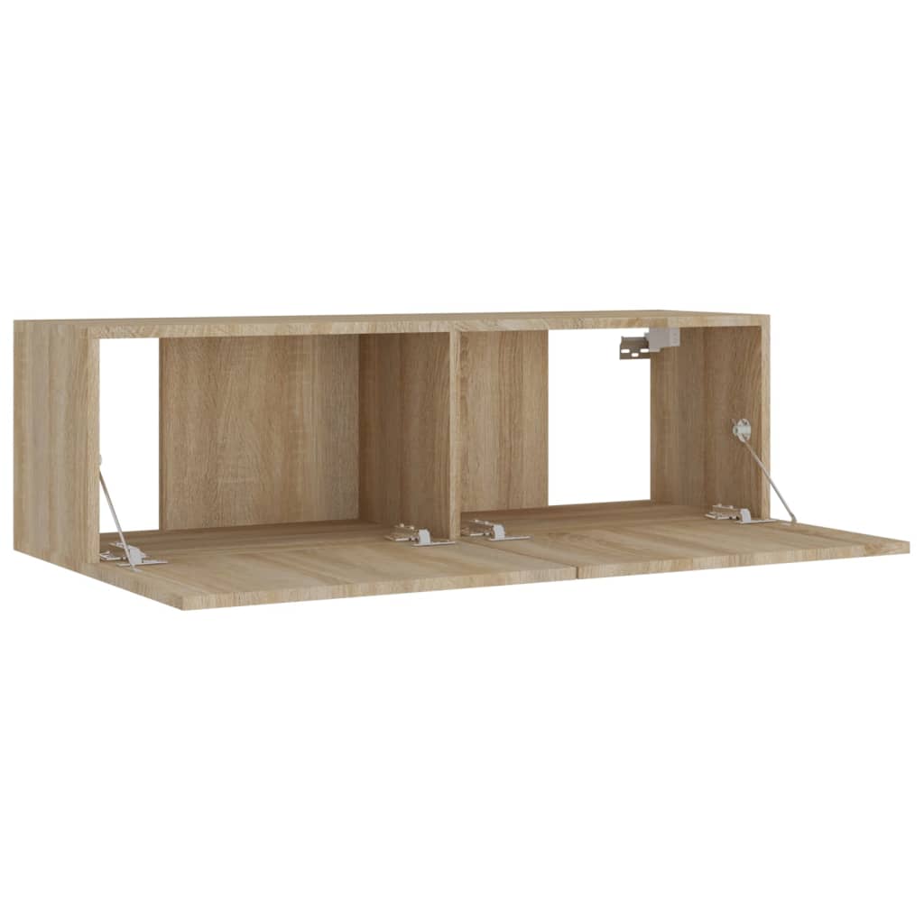 vidaXL 4-tlg. TV-Schrank-Set Sonoma-Eiche Holzwerkstoff