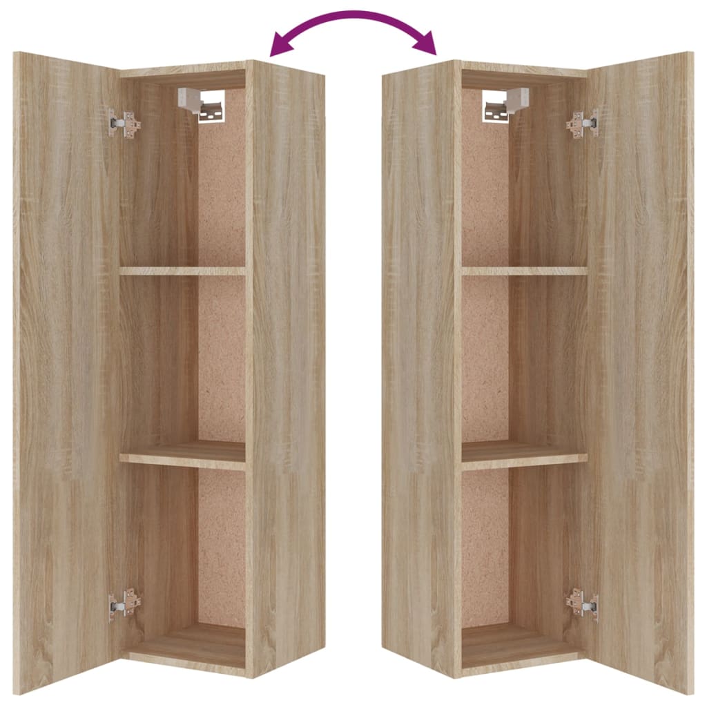 vidaXL 4-tlg. TV-Schrank-Set Sonoma-Eiche Holzwerkstoff