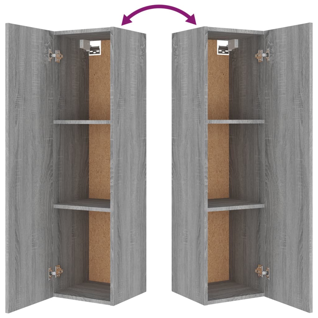 vidaXL 4-tlg. TV-Schrank-Set Grau Sonoma Holzwerkstoff