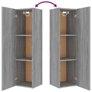 vidaXL 4-tlg. TV-Schrank-Set Grau Sonoma Holzwerkstoff