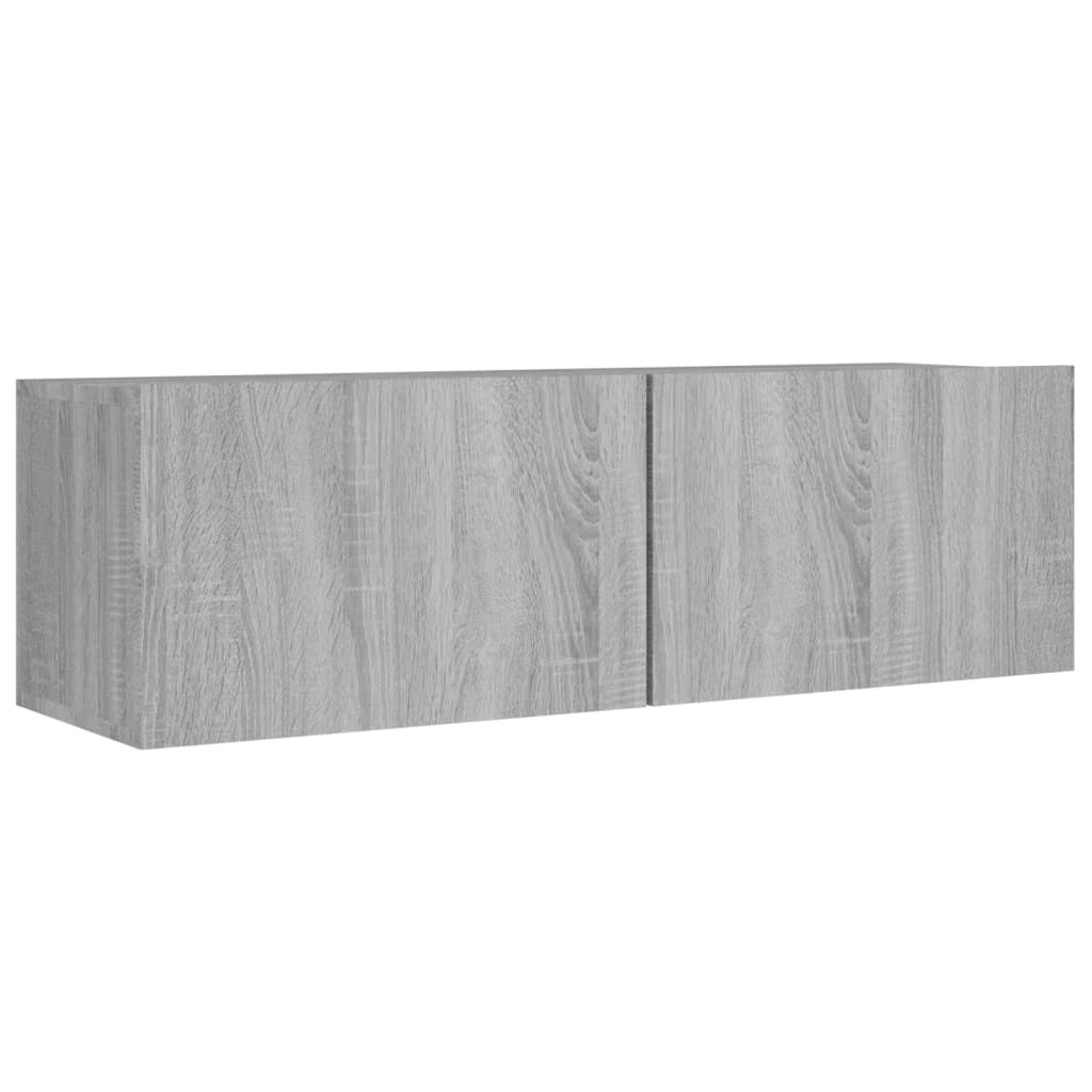 vidaXL 8-tlg. TV-Schrank-Set Grau Sonoma Holzwerkstoff