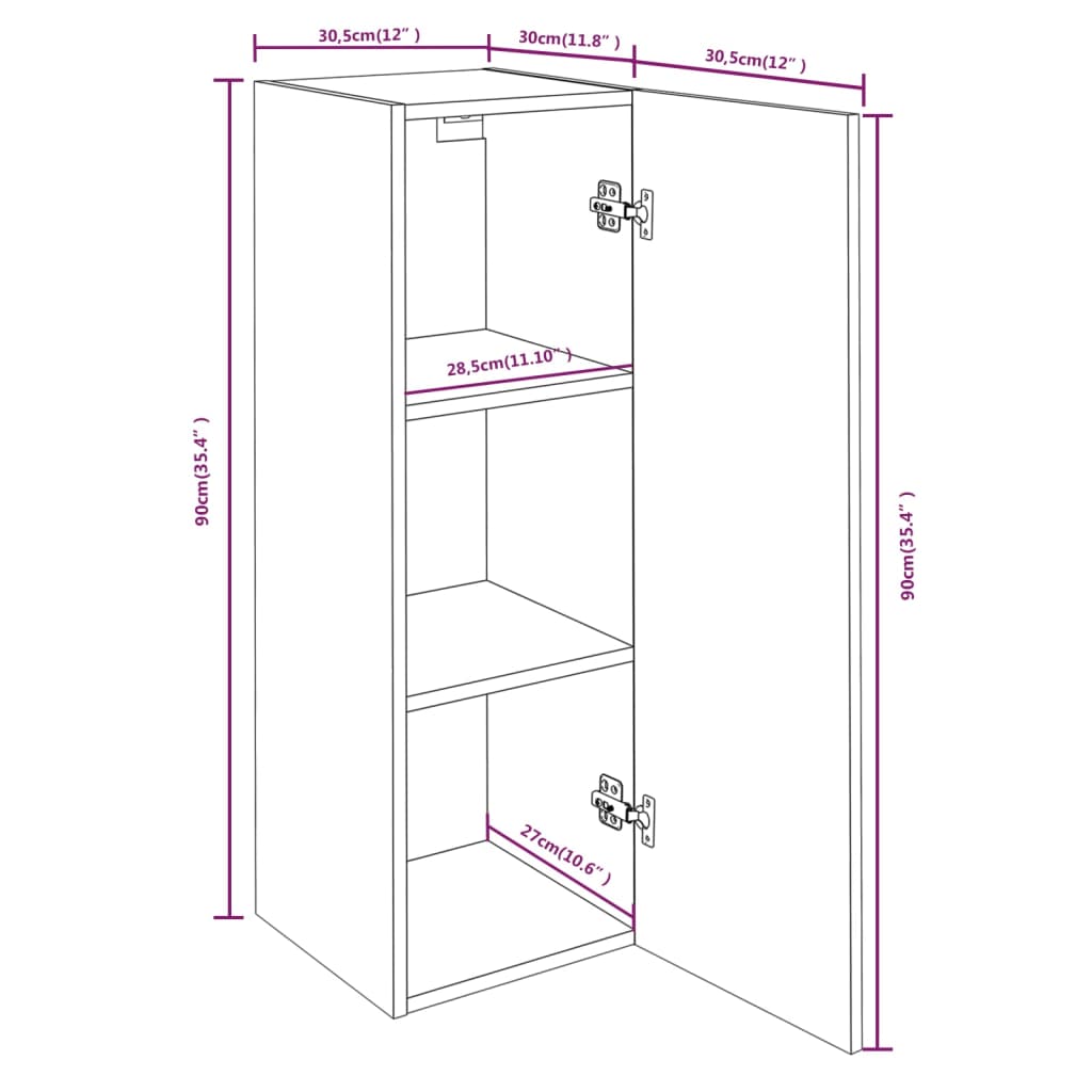 vidaXL 8-tlg. TV-Schrank-Set Sonoma-Eiche Holzwerkstoff