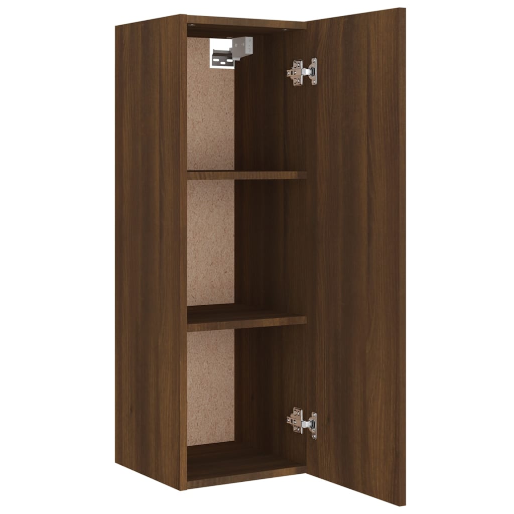 vidaXL 8-tlg. TV-Schrank-Set Braun Eichen-Optik Holzwerkstoff