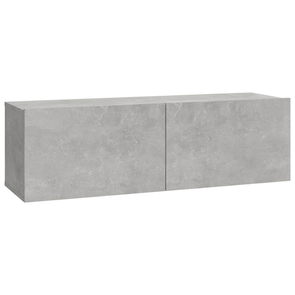 vidaXL 6-tlg. TV-Schrank-Set Betongrau Holzwerkstoff