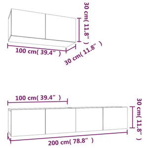 vidaXL 3-tlg. TV-Schrank-Set Sonoma-Eiche Holzwerkstoff