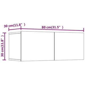 vidaXL 6-tlg. TV-Schrank-Set Grau Sonoma Holzwerkstoff