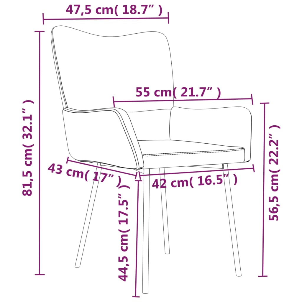 vidaXL Esszimmerstühle 2 Stk. Braun Samt