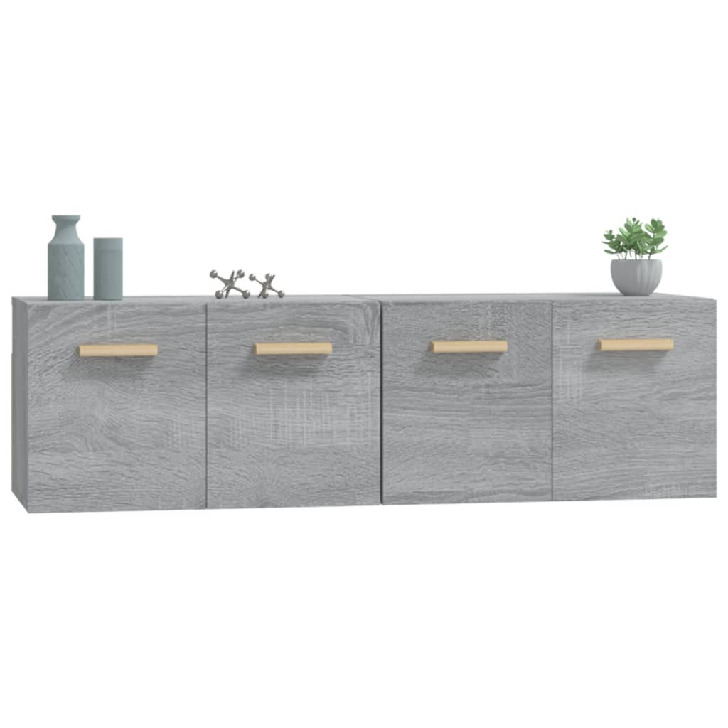 vidaXL Wandschränke 2 Stk. Grau Sonoma 60x36,5x35 cm Holzwerkstoff