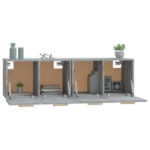 vidaXL Wandschränke 2 Stk. Grau Sonoma 60x36,5x35 cm Holzwerkstoff