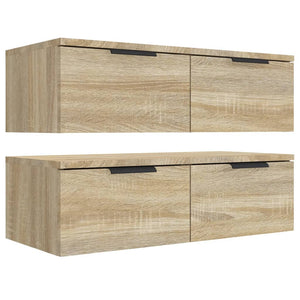 vidaXL Wandschränke 2 Stk. Sonoma-Eiche 68x30x20 cm Holzwerkstoff