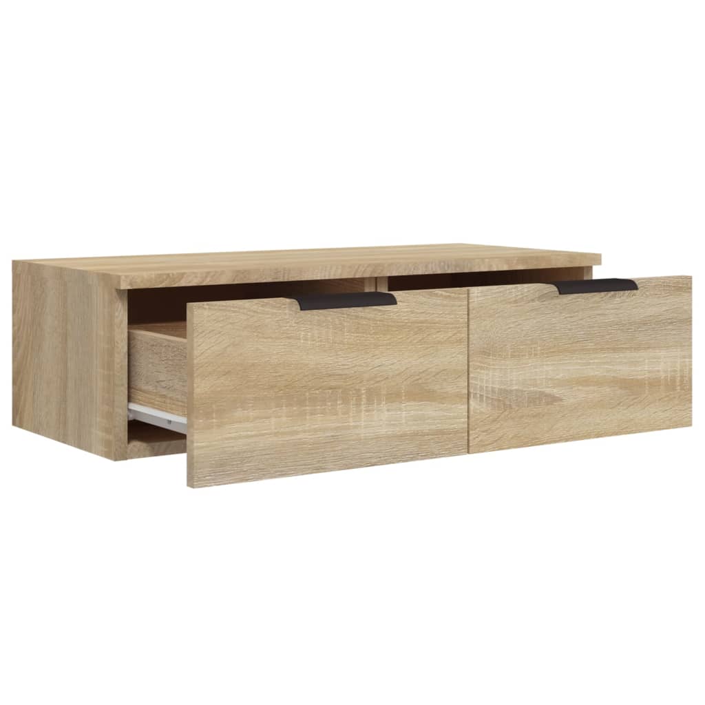 vidaXL Wandschränke 2 Stk. Sonoma-Eiche 68x30x20 cm Holzwerkstoff