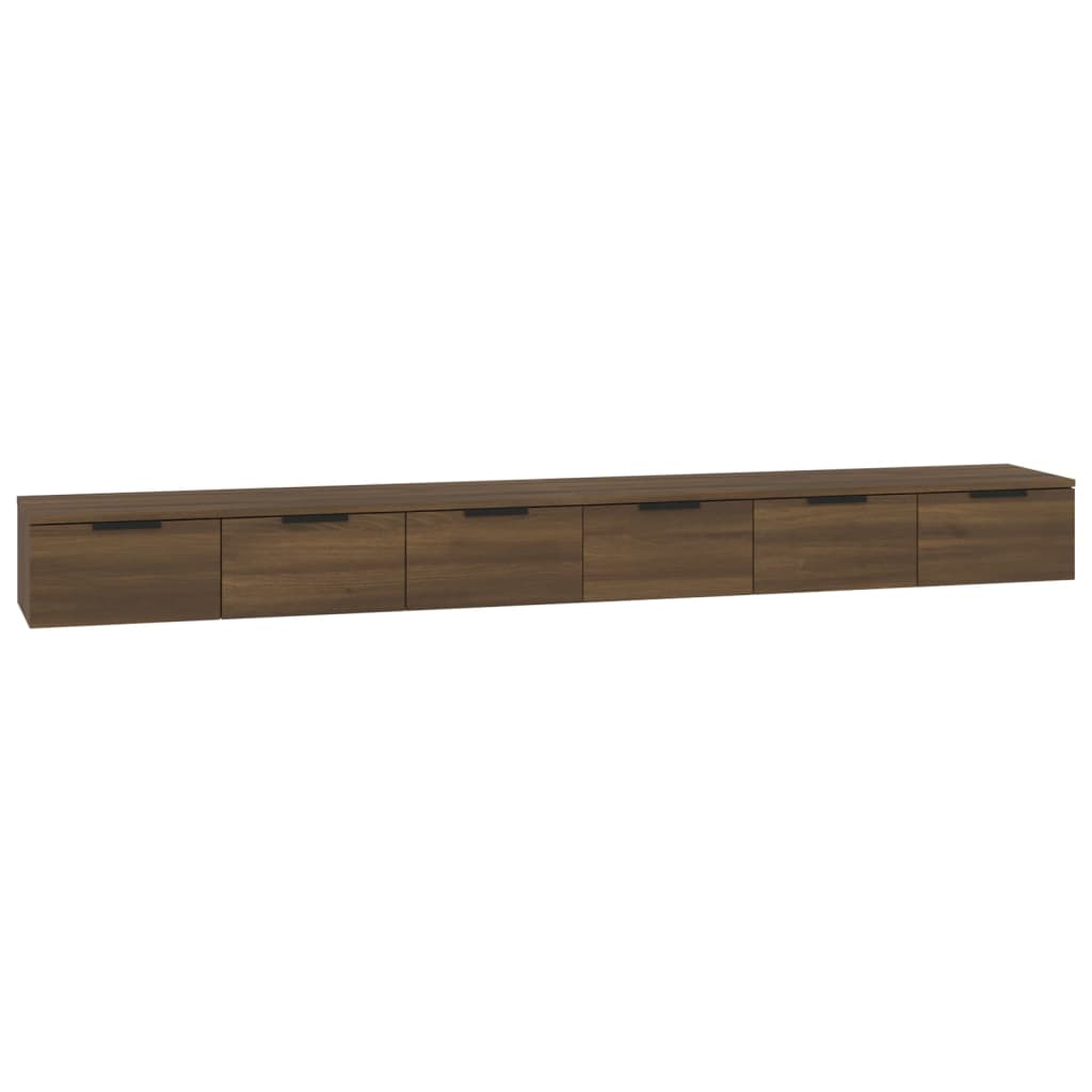 Wandschränke 2Stk. Braun Eichen-Optik 102x30x20cm Holzwerkstoff Stilecasa