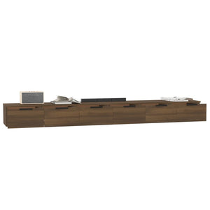 Wandschränke 2Stk. Braun Eichen-Optik 102x30x20cm Holzwerkstoff Stilecasa