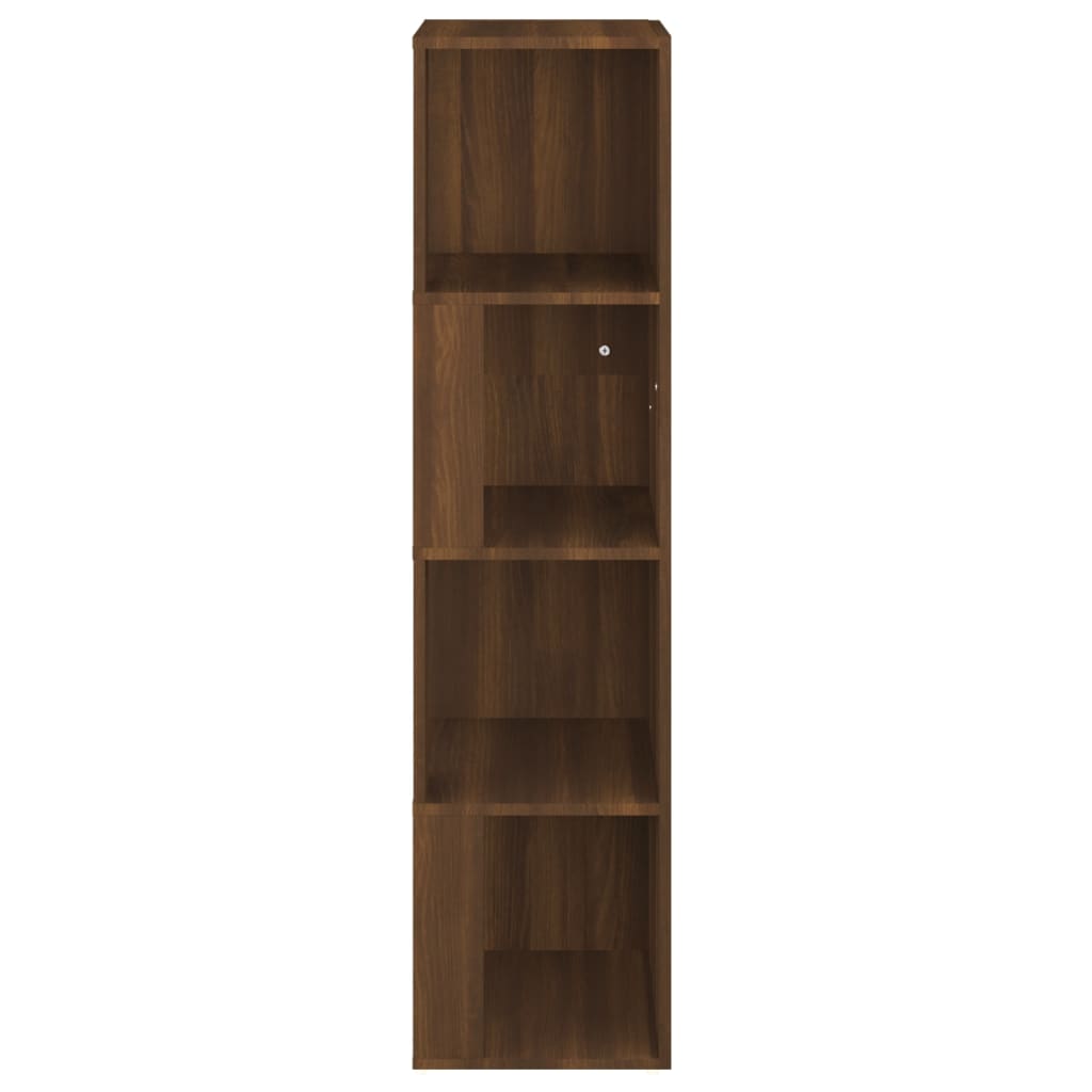 Eckregal Braun Eichen-Optik 33x33x132 cm Holzwerkstoff Stilecasa